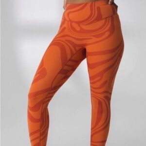 Balance athletica Orange Patterned Women's Leggings